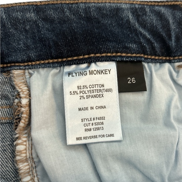 Flying Monkey Women’s High Rise Panel Flare Jeans.  Size 26 - Picture 2 of 9